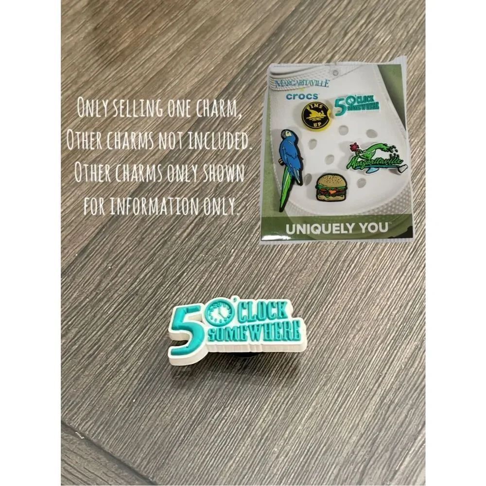 Crocs Jibbitz “5 Oclock Somewhere” Charm 2021 Margaritaville 1-Charm Only - Picture 16 of 16